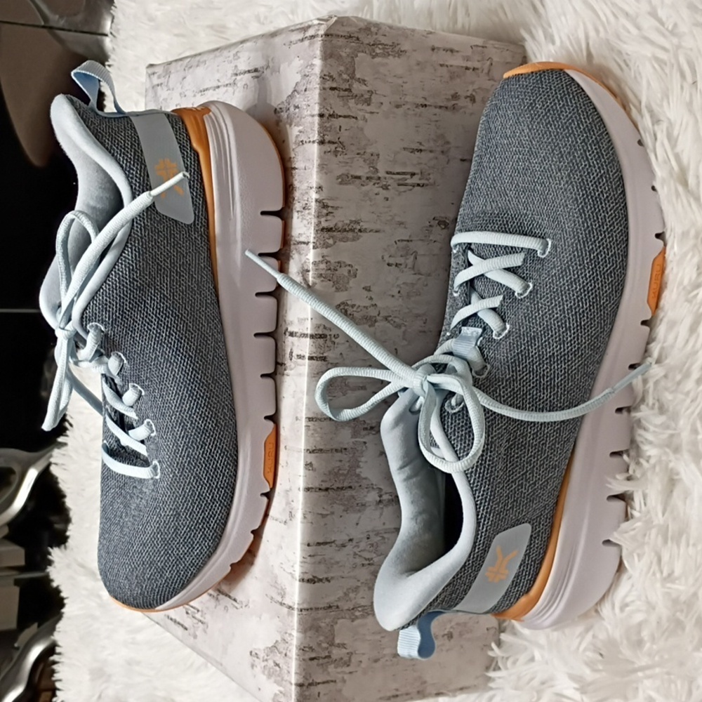 Womens Kuru FLEX Via Blue Plantar Fascitis Orthopedic Support Walking Work Shoe